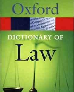 oxford dictionary of law فرهنگ لغت آکسفورد از قانون