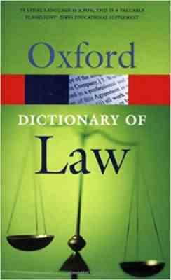 oxford dictionary of law فرهنگ لغت آکسفورد از قانون