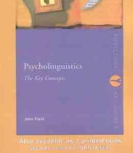 psycholinguistics the key concepts ( نظریه های روان شناسی زبان )
