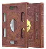 حافظ با فالنامه ( رقعی - تحریر - چرم قابدار کشویی - برشی با پلاک وسط )