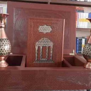 دیوان حافظ 2 گلدان خاتم ( جعبه لبتاپی کاغذ گلاسه - پلاک دار )