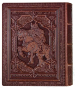 شاهنامه ( وزیری - گلاسه - چرم برجسته - جعبه دار - طرح رستم )