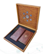 مجموعه قرآن پالتویی کیف چرم 1 عدد خودکار - 1 عدد روان نویس ( کاغذ تحریر )