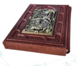 رباعیات خیام ( وزیری - گلاسه - چرم - قابدار کشویی - طرح مس )