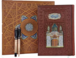 مثنوی معنوی 1 عدد خودکار روان نویس طرح دار ( وزیری - چرم پلاک رنگی - جعبه لپتاپی )